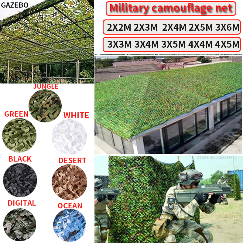 Cheap Goat Tents Military camouflage net, camouflage net, hunting and forest training, car cover, awning tent, camping awning, blue green beige